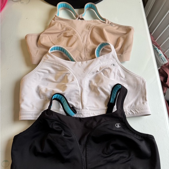 3 Champion Beige, White, and Black Sports Bras - Picture 2 of 8